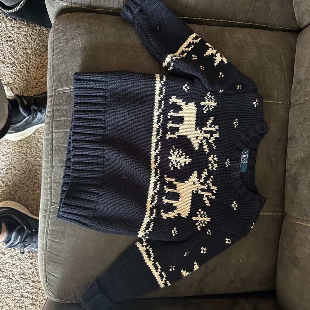 Men's Navy Reindeer Sweater